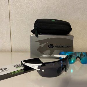 NEW GARGOYLES Blaze White Frame Mirror Lens Safety Sunglasses NEW 10700278